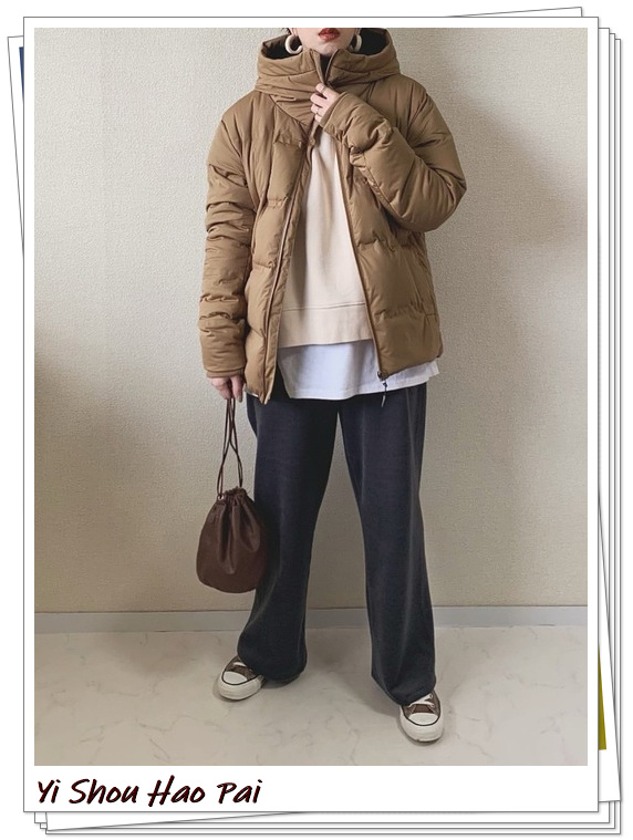 不同版型羽绒服穿搭女,145矮个子短款羽绒服