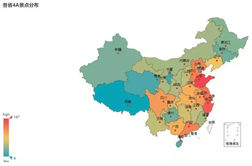 python旅游景点数据预测,旅游景点分布图python