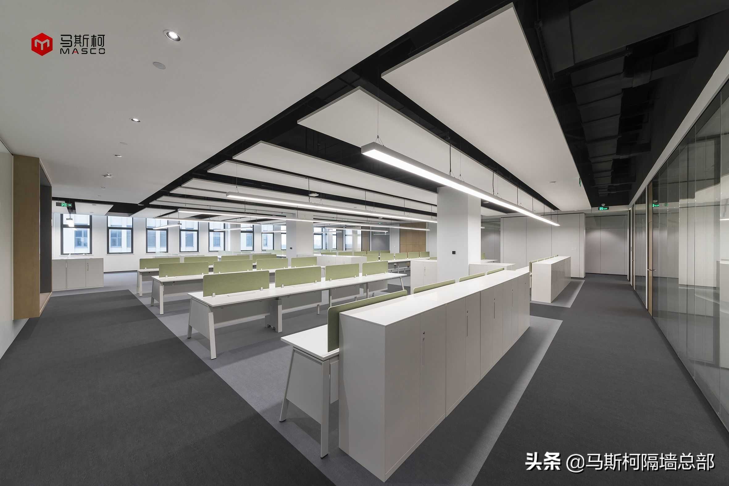 办公室防火玻璃隔断图片,办公室断桥铝防火大玻璃隔断