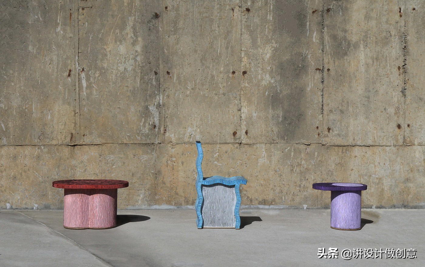 【创意设计】ChihoCheon用瓦楞纸板创造了丰富多彩的家具