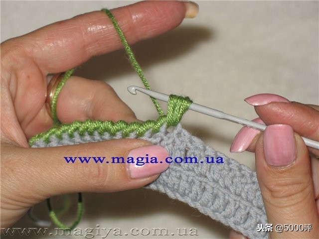 倒钩针收边方法图解,倒钩针收边的视频教程