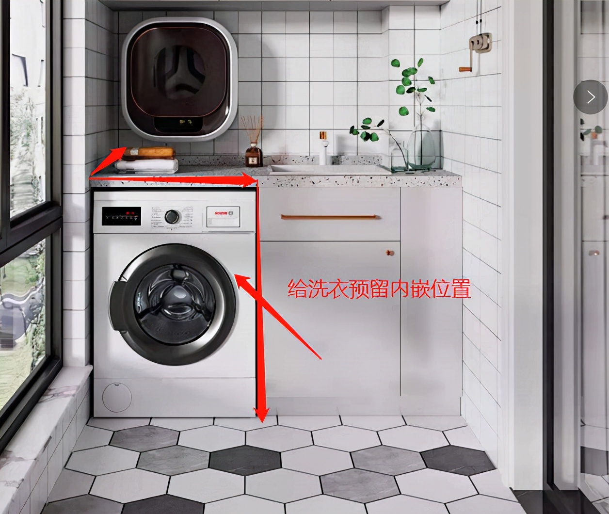 封闭阳台放洗衣机,封闭阳台放洗衣机位置