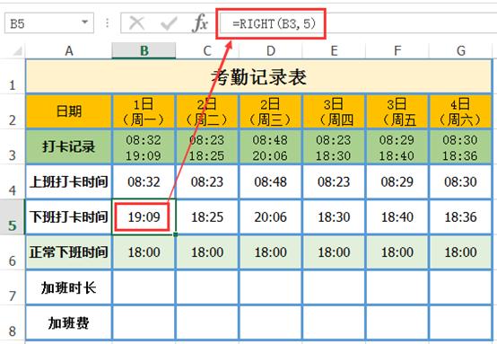 excel考勤多条件统计迟到次数,excel提取考勤记录的时间