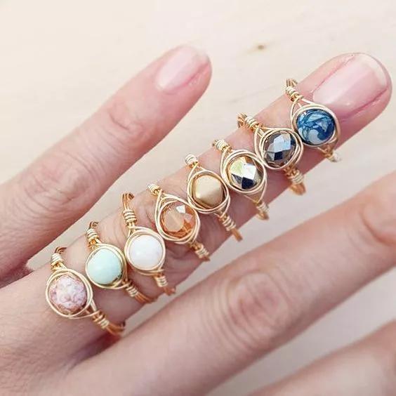 diy一对心形银戒指,怎么用一根线做简单的戒指