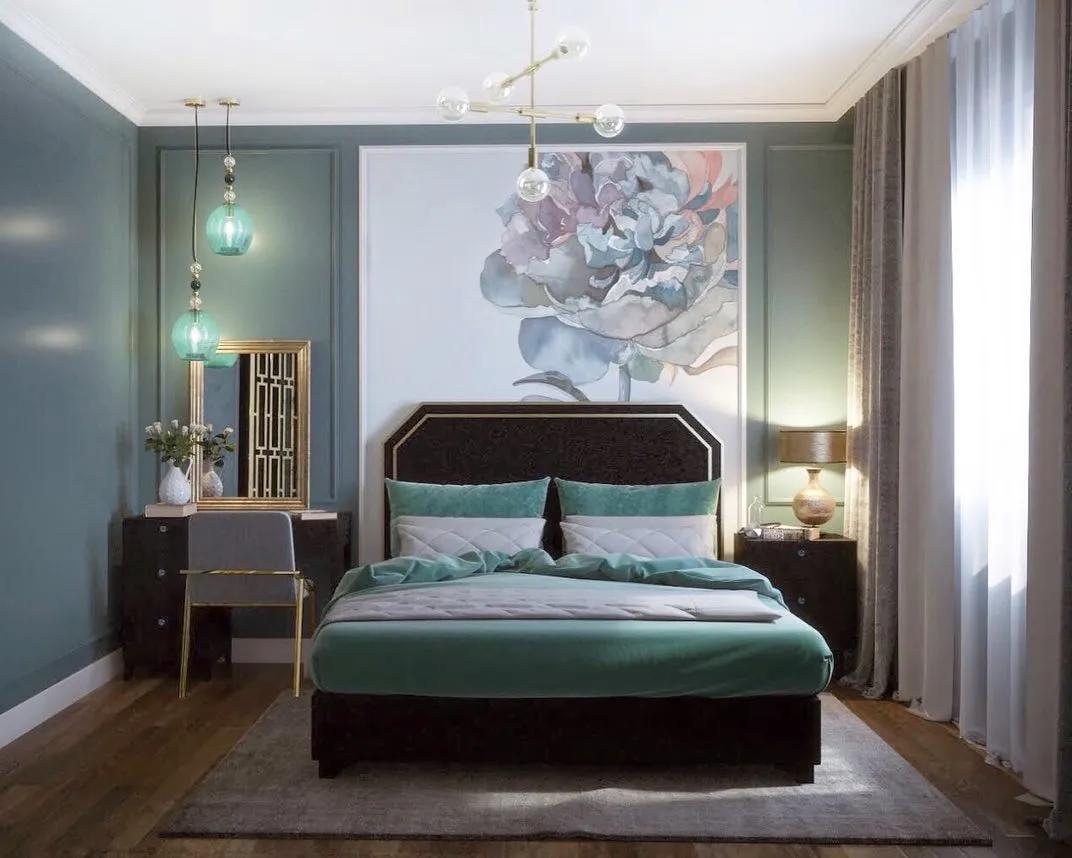 花卉墙绘,墙绘花卉色彩作品