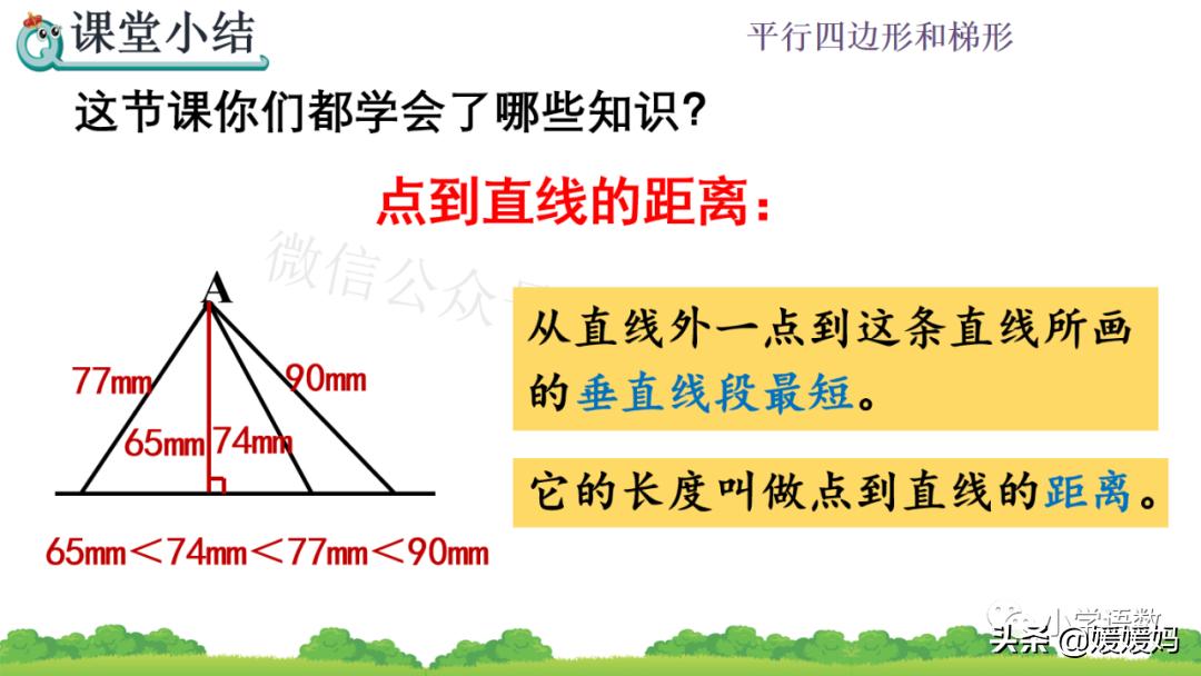 四年级线段射线和直线知识点整理,点到直线的距离四年级上册冀教版