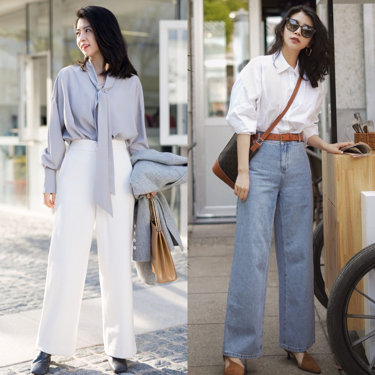 三木军绿色衬衫穿搭,三木衬衫烟管裤