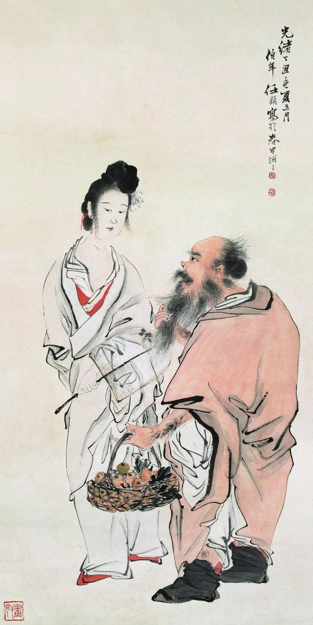 线条无人超越的大师任伯年 (任伯年线条作品)