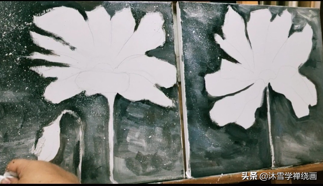 丙烯画40x50cm简单装饰画,100幅适合新手的丙烯画装饰画