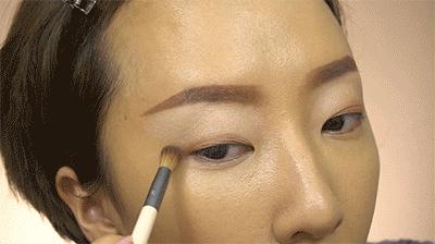 单眼皮肿眼泡眼尾上翘眼妆画法,单眼皮眼妆的画法初学者视频