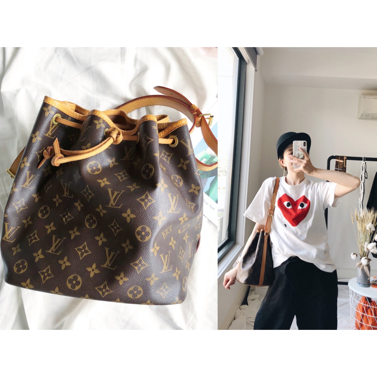 lv包包老花双面测评,lv老花包上面都有lv吗