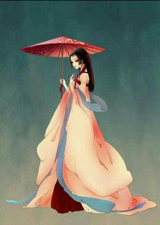 古风美女雨中撑伞唯美图片,唯美古风女生撑伞头像情侣