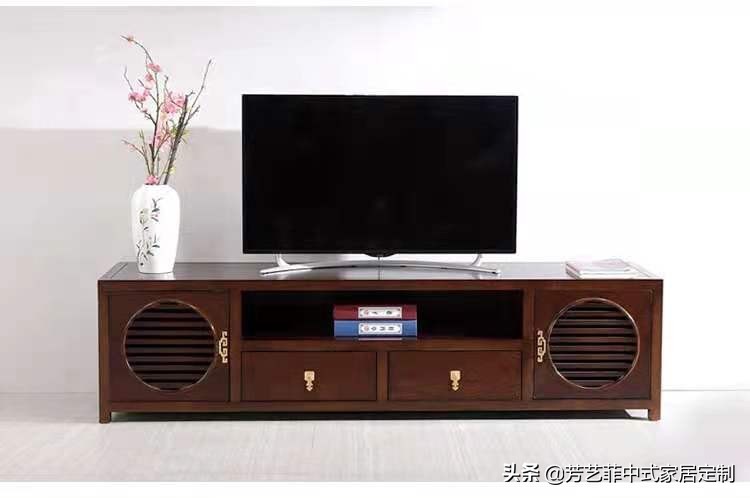 新中式客厅电视柜效果图,餐厅客厅电视柜隔断柜新中式