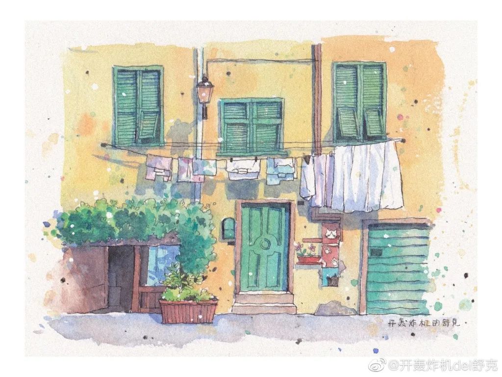 意境钢笔水彩画步骤,钢笔水彩画临摹简单入门