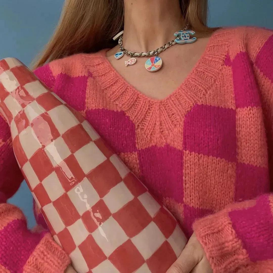 明星同款针织衫日常穿搭,秋天衣服推荐女毛衣