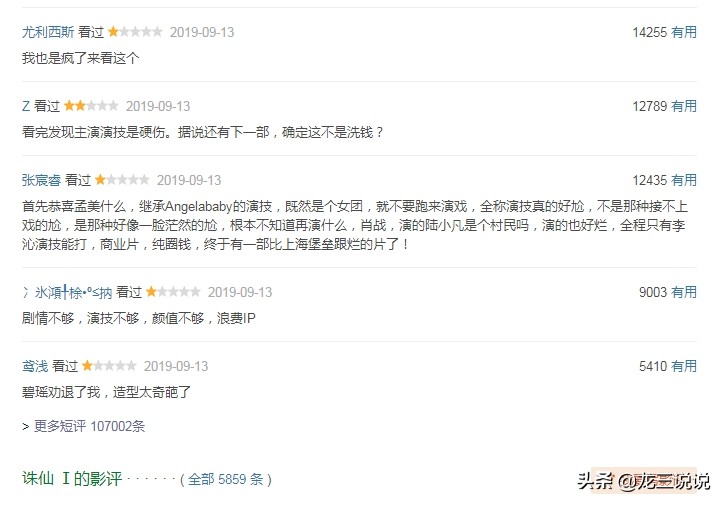 诛仙电影票房多少,诛仙1为何票房高评分低