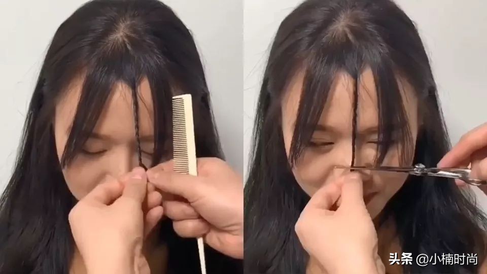 韩国刘海自己剪教程,刘海剪发教程简单好看法式刘海