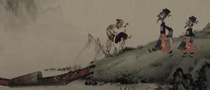 桃花源记国画图片图文,桃花源记水墨画欣赏