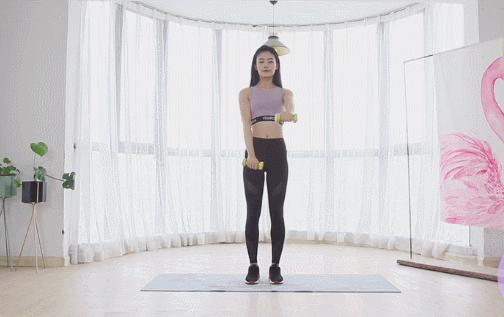 一对哑铃9个动作锻炼全身肌群,哑铃瘦手臂紧致手臂甩掉拜拜肉