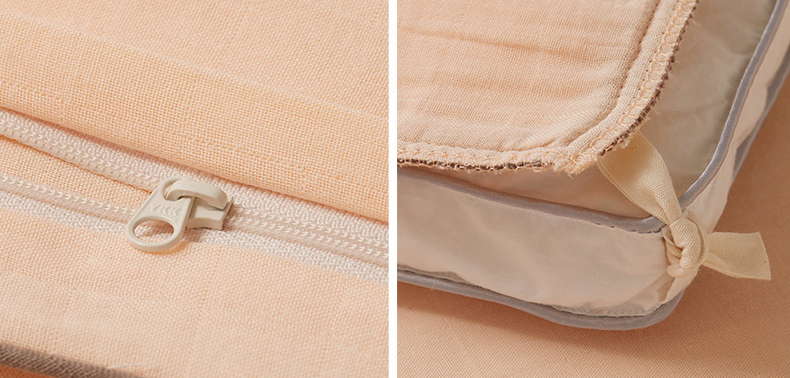 家有爱出汗的宝宝,造作双层纱织四件套透气+舒适,安睡整晚