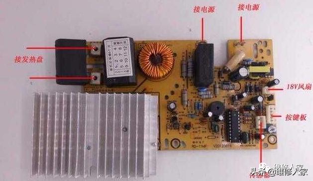 美的电磁炉维修电路板图解,电磁炉电路板的维修方法