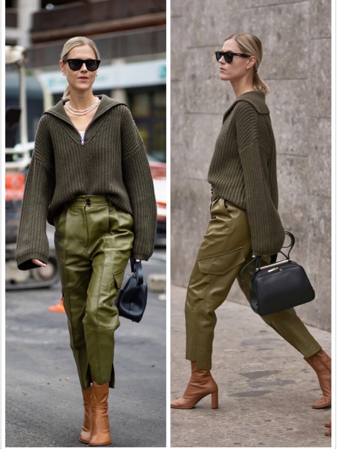 紧身皮裤的时尚穿搭,紧身皮裤时尚穿搭