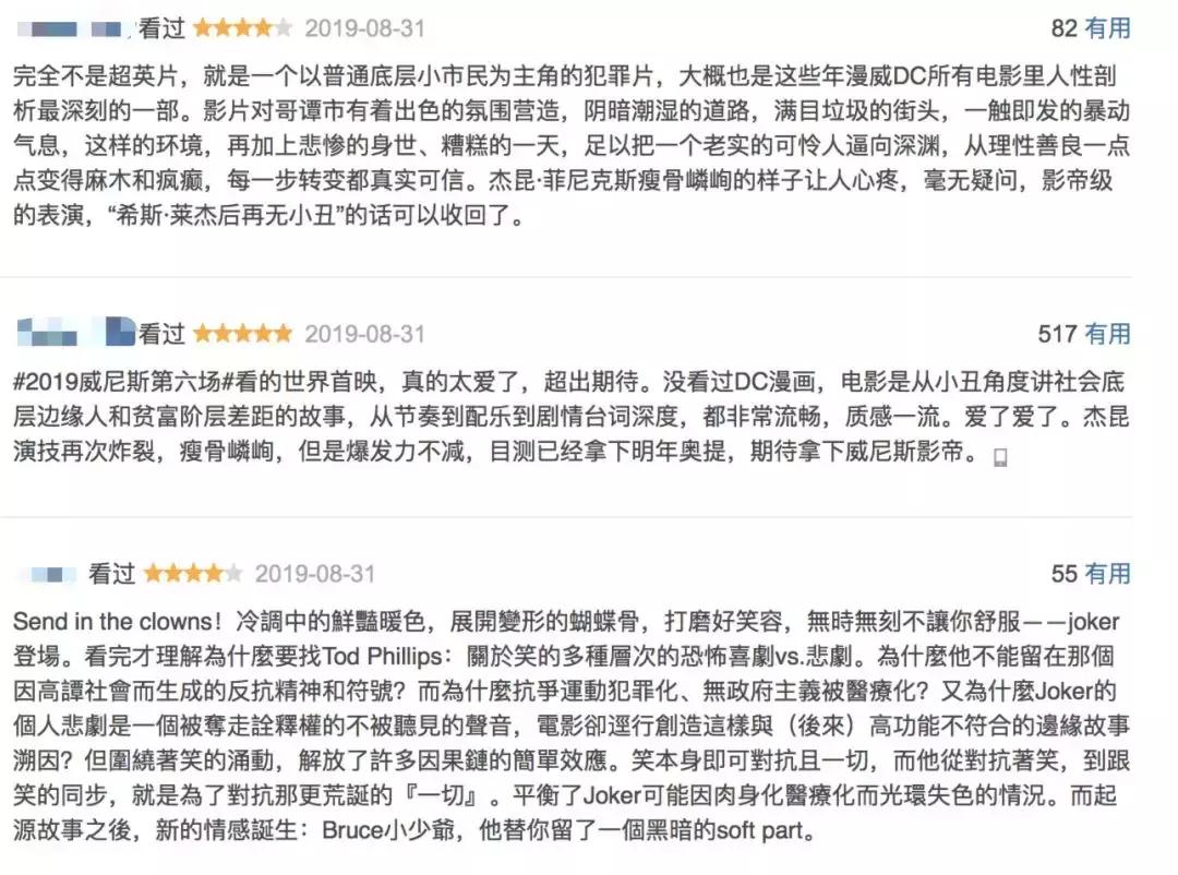 口碑爆表2019年经典小丑,最火的三部小丑电影被封