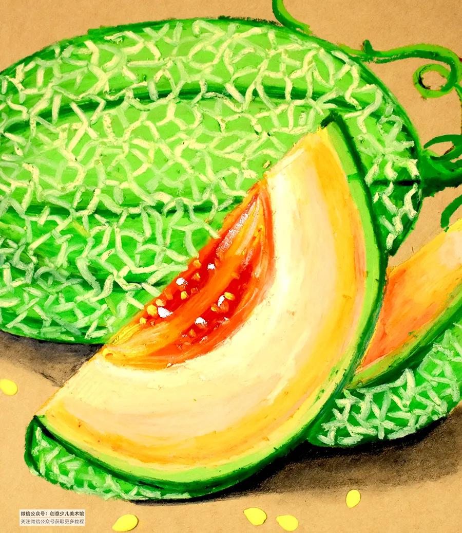 油画棒教程简单初学者儿童画,儿童油画棒画基础教程水果