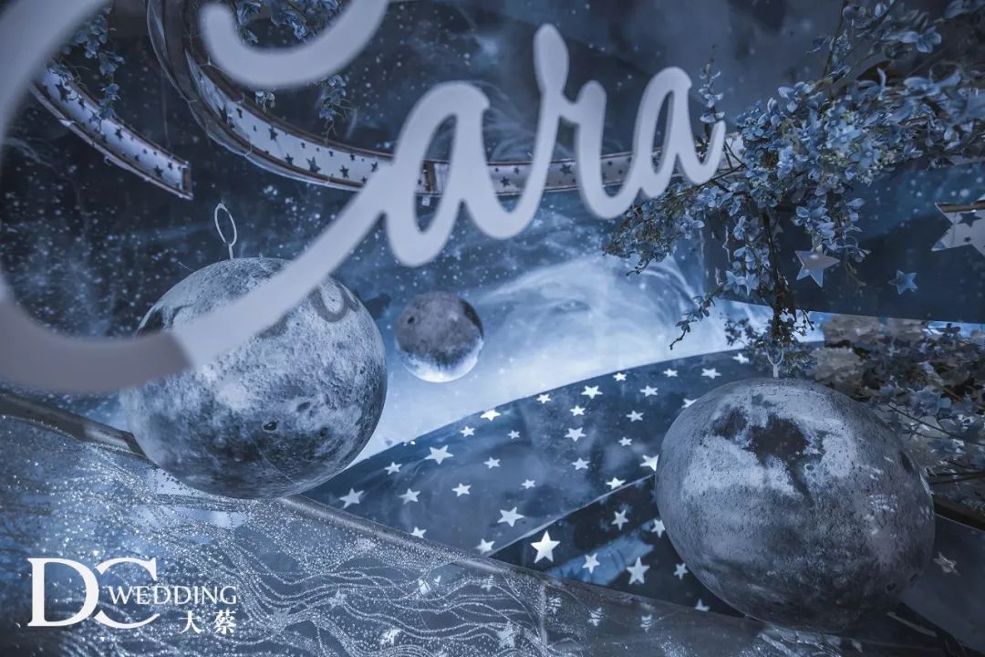 婚礼梦幻星空风格,韩式星空主题婚礼元素设计