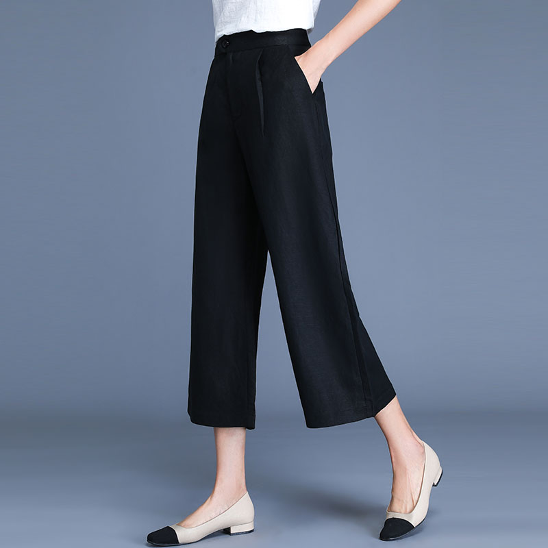 棉麻紧身裤,胯宽腿粗不要穿紧身裤