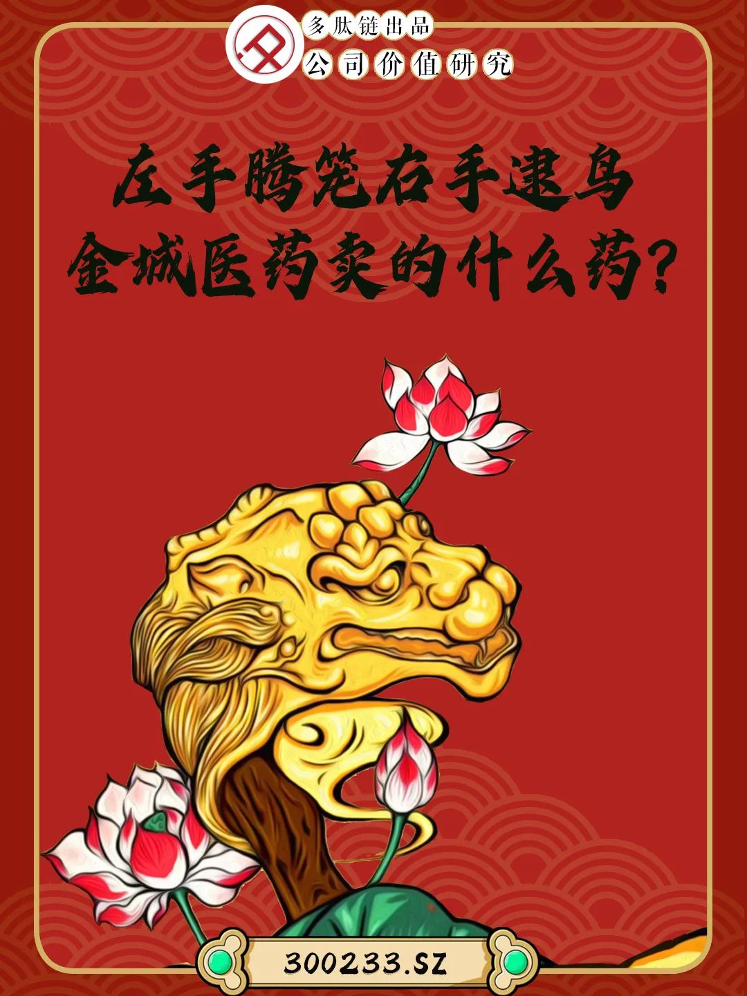 左手腾笼右手逮鸟金城医药卖的什么药？
