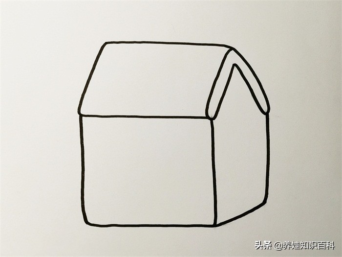 幼儿画画教学简单3-5岁彩笔画房子,用1:200的比例尺画房子平面图