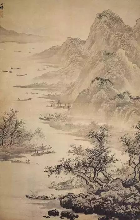 明代夏芷国画山水作品高清大图,明代100幅山水精品赏析第二辑