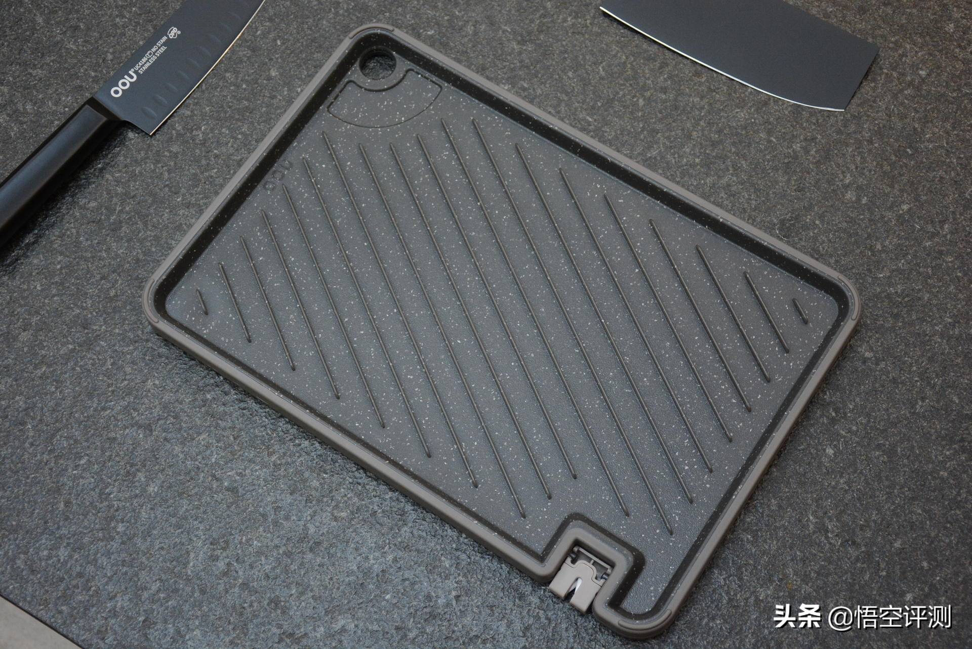 oou刀具套装评测黑白,OOU双面抗菌菜板