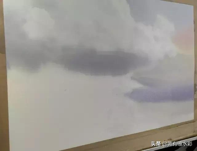 水彩画山风景入门,远山画法入门教程