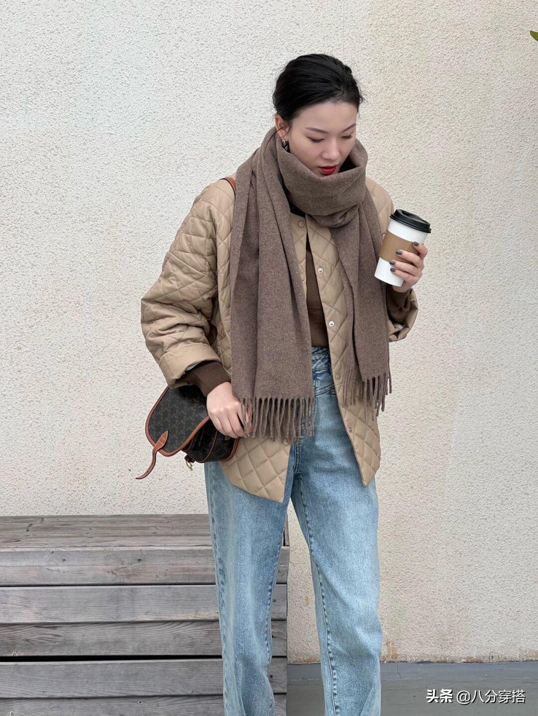 高级羽绒防寒风,冬季复古高级感穿搭羽绒服