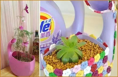 酒坛自制多肉创意花盆制作方法,洗衣液瓶自制花盆最简单的方法