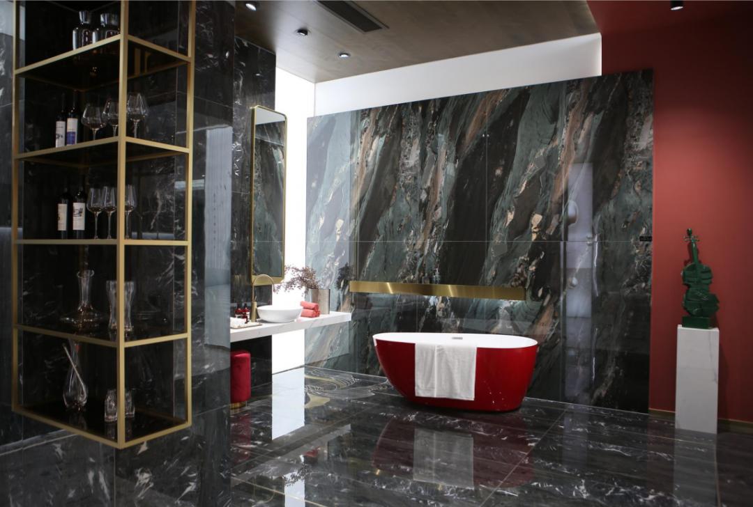 冠星王澜系列展厅效果,冠星王陶瓷佛山总部展厅