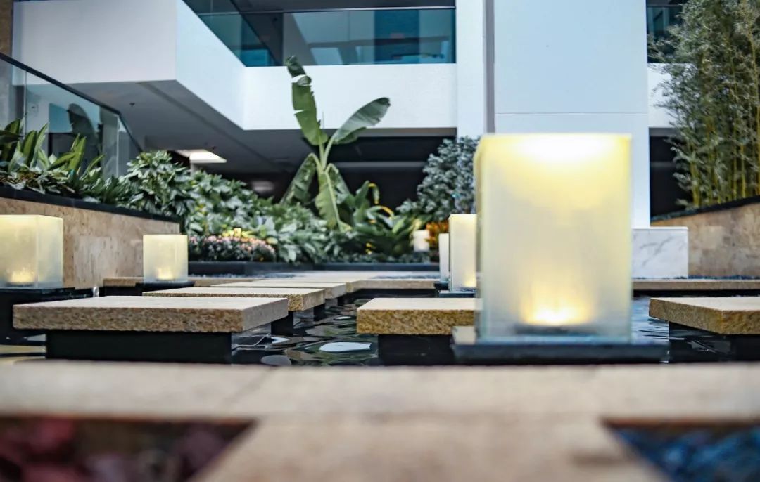 园林式办公区效果图,办公区花园景观设计