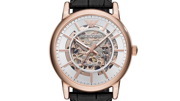 阿玛尼全自动镂空机械方形男表,阿玛尼全自动机械镂空男士手表