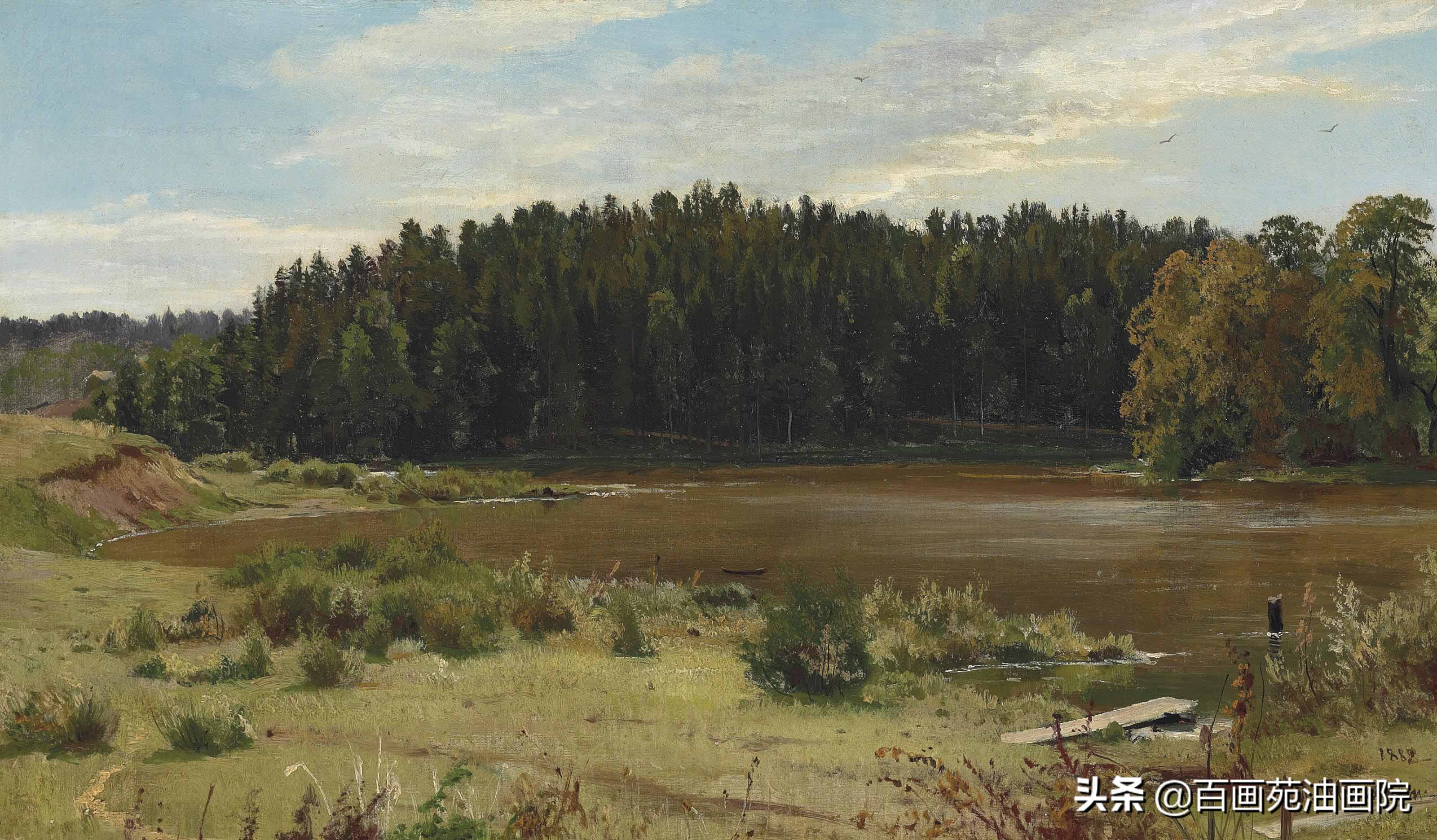 简单油画初学者画树,油画画树叶丛的技巧