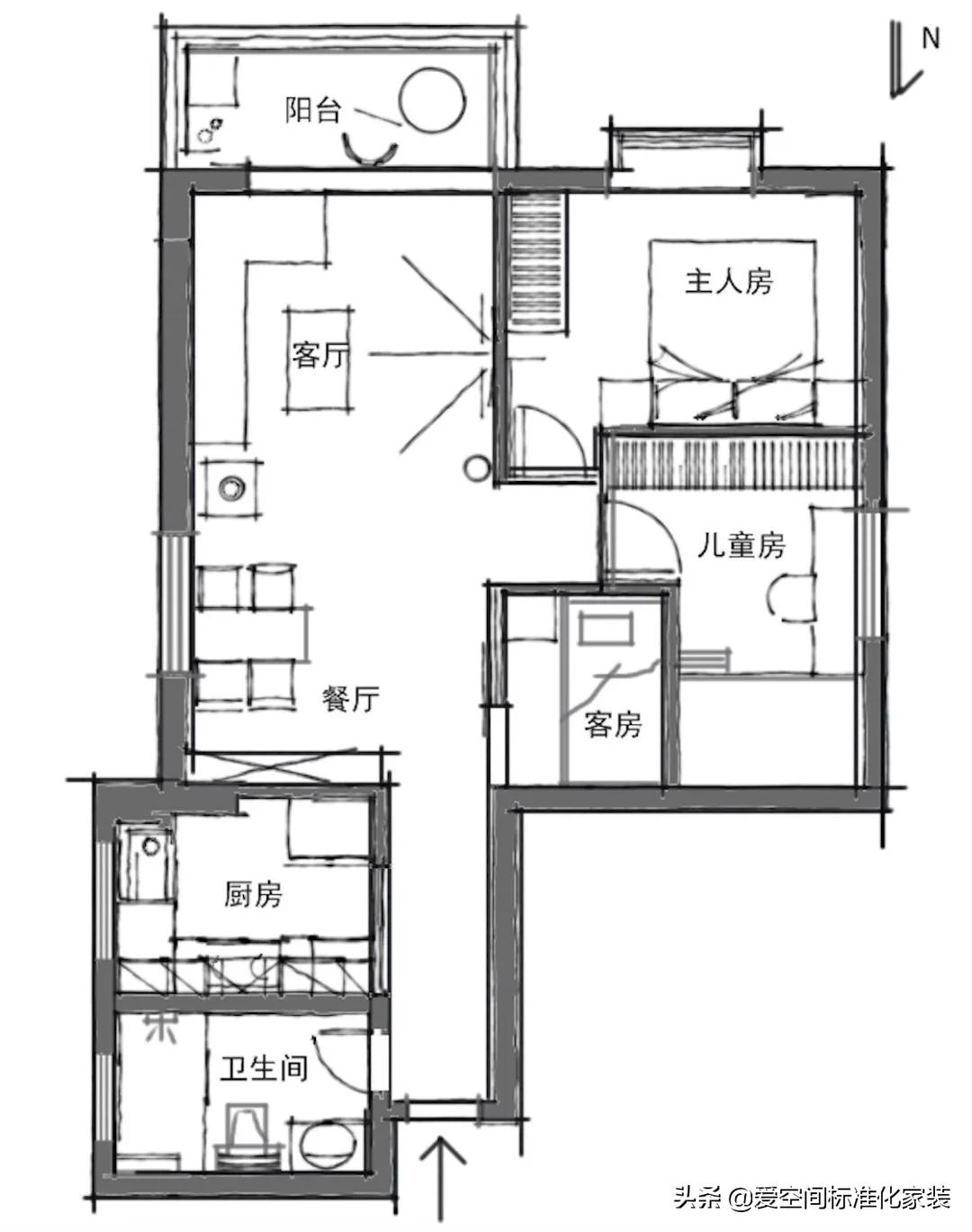 砸墙又砌墙，89㎡田园风小户型改出小三房，效果完爆100㎡！完美