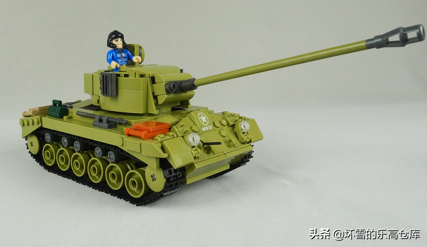 射豹勇士：小鲁班积木M26潘兴二合一套件评测