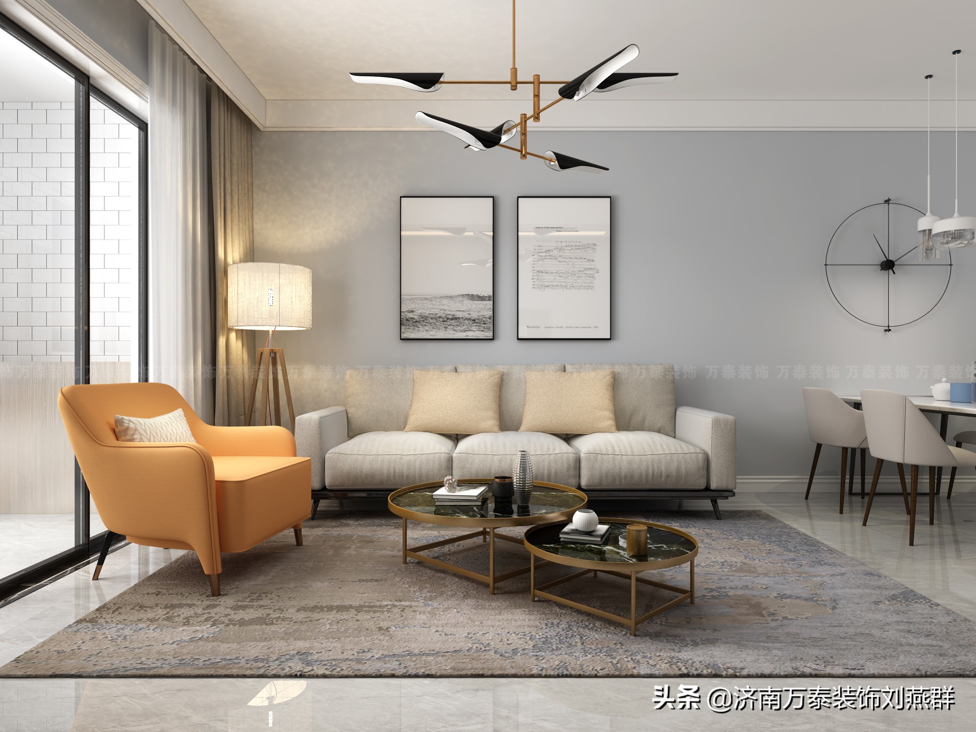 济南龙湖春江郦城82平装修,济南龙湖春江郦城126平装修样板间