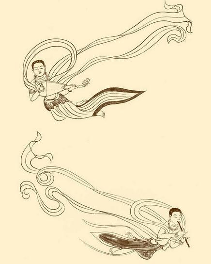 壁画中国传统文化简单点,围墙绘画壁画图案大全