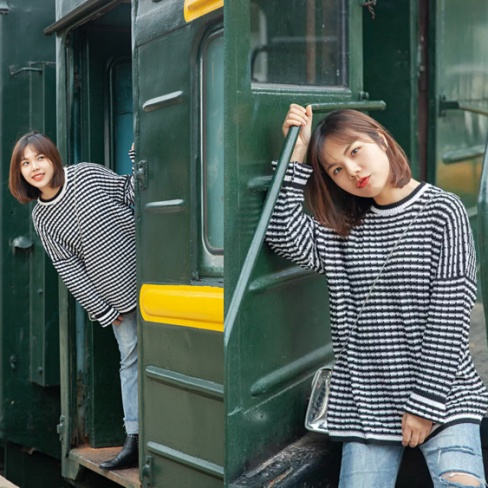 秋冬梨形身材穿搭毛衣,苹果型身材的内搭毛衣