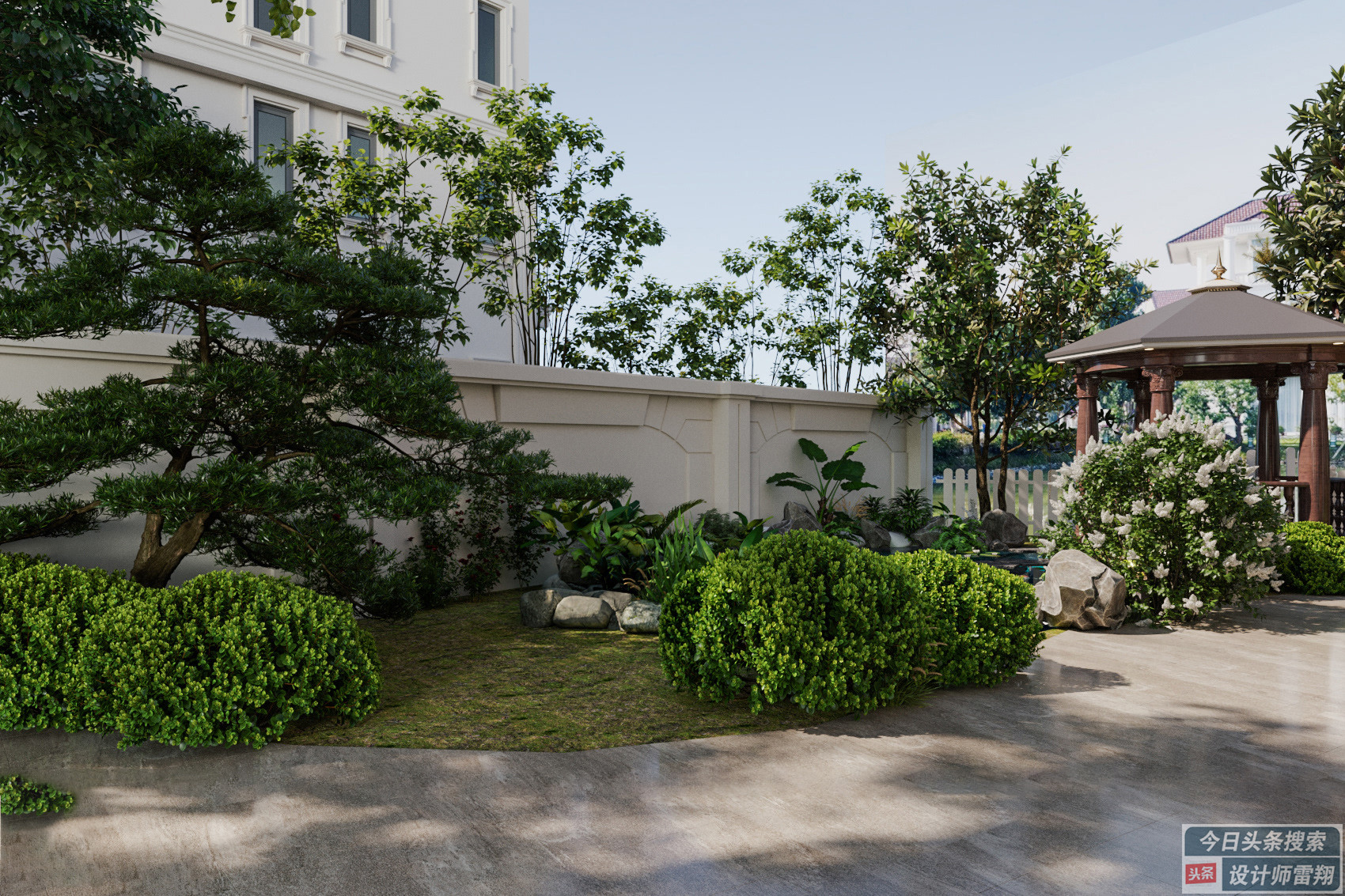 第五代住房空中庭院可停车,带停车位的小庭院设计效果图