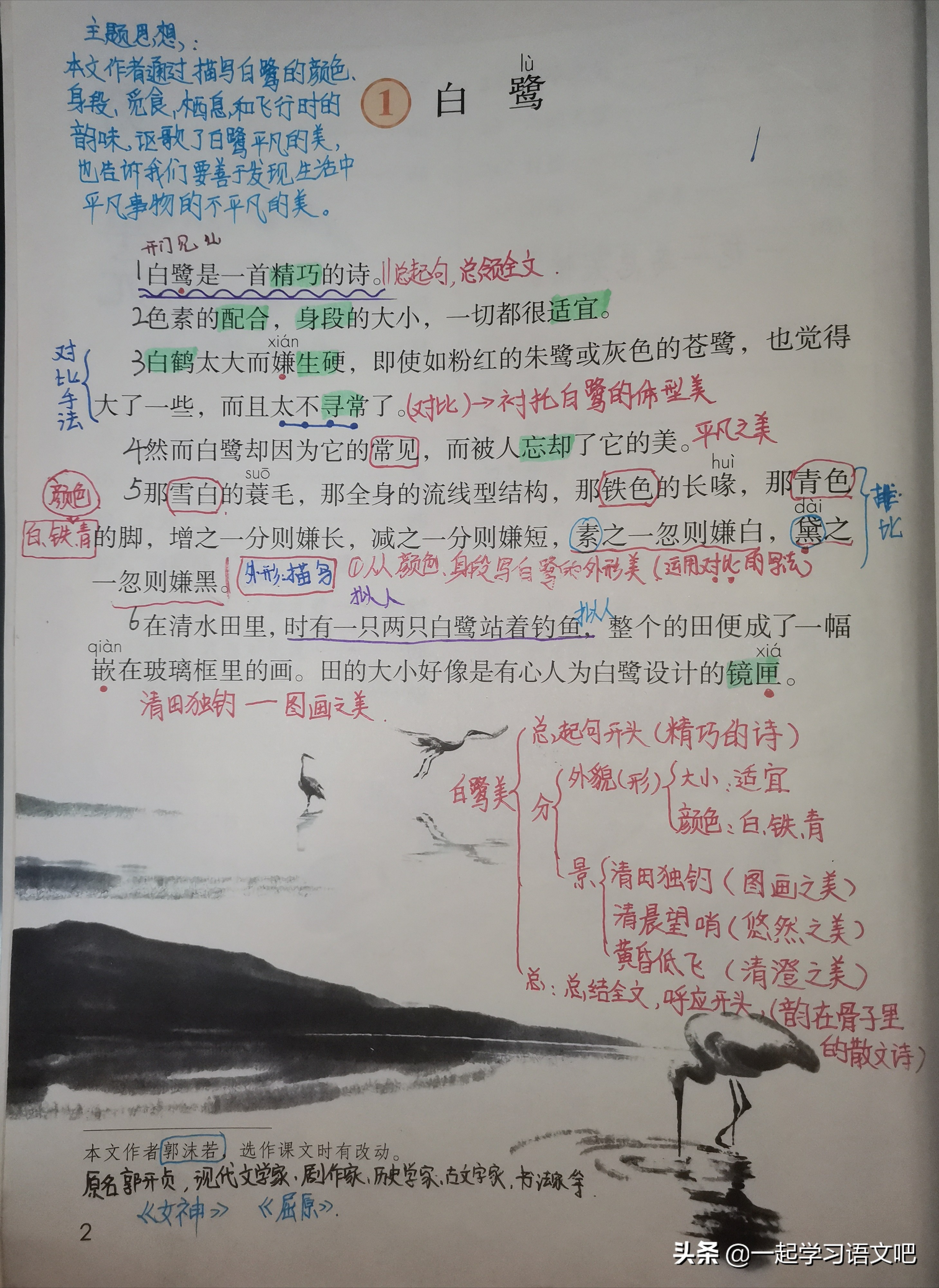 五年级上册语文第一单元必考试卷,五年级上语文单元考点梳理