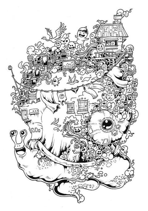 针管笔画向日葵,针管笔画100幅欣赏