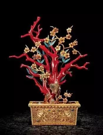 故宫里的玉石盆景,故宫景泰蓝盆景欣赏